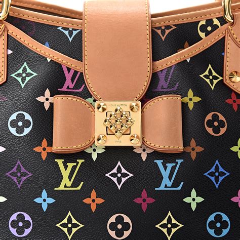 LOUIS VUITTON Monogram Multicolor Annie MM Black